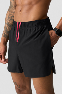 Short d'entraînement noir de haute qualité pour hommes avec tissu flexible à séchage rapide et poche zippée pour l'entraînement quotidien et les shorts de sport - Product Image 4