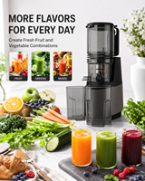 Extracteur de jus entièrement automatique à moteur DC avec séparation pulpe/jus, panneau de commande en anglais pour cuisine domestique
