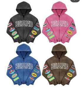 Oversized Acid Wash Hoodie Mineral wash hoodie supplier Heavyweight fleece hoodie <b>Retro</b> acid wash sweatshirt Baggy fit acid - Product Image 3