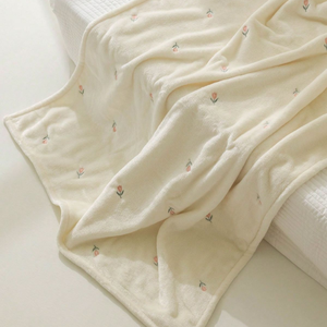 Organic Baby <b>Hooded</b> Blanket Knitted Soft Cotton Plush Infant Wrap <b>Towel</b> Style Swaddle Eco-Friendly for Newborn Use - Product Image 4