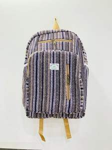 Unisex Eco-Friendly Sustainable Designer <b>Backpack</b> Handcrafted <b>Hemp</b> Cotton Handloom Stylish Evening Bags for Men and Women - Product Image 2