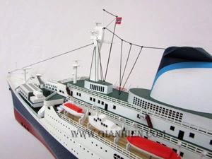 Modèle de haute qualité SS NORVÈGE en bois Oceanliner fabriqué à la main au Vietnam pour les boîtes d'artisanat en bois panneaux muraux - Product Image 3