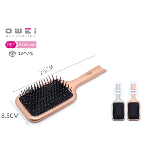 Catégorie de produit Grande brosse à cheveux à peigne carré or et argent - Product Image 1
