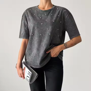 T-shirts fabriqués au Pakistan Service OEM Vente en gros T-shirts pour hommes Prix bas Respirant Durable noir Blanc Uni 100% Coton - Product Image 6