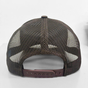 Sombreros de camionero marrones Sombreros de pesca personalizados Parche con logotipo OEM Gorras de camionero de alta calidad al por mayor por Vietnam Headwear - Product Image 4