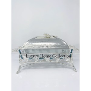 Casserole en métal en acier inoxydable Dosh forme rectangulaire avec couvercle couleur argent poli miroir aspect attrayant et prix de l'Inde - Product Image 1