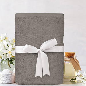 Serviette de bain en charbon de bois de haute qualité, séchage rapide, tissu super doux, pour usage quotidien dans la salle de bain, serviette de visage Oxford Gris - Product Image 2