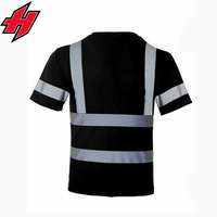 Chemises de travail en coton haute visibilité logo personnalisé réfléchissant t-shirt de travail chemise de sécurité réfléchissante de construction
