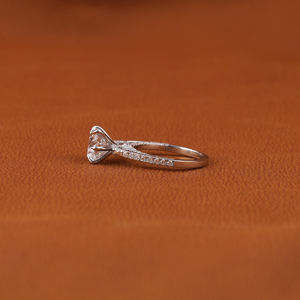 IGI Certified 2.0 CT Lab Grown Diamond Engagement Ring 10KT Solid Gold Pave Setting Perfect <b>Birthday</b> Gift <b>for</b> <b>Her</b> Fine Rings - Product Image 2