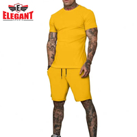 T-shirts et shorts d'été unisexes, vêtements de sport jogging, 2 pièces avec logo personnalisé, ensembles d'été pour hommes par Elegant Sports