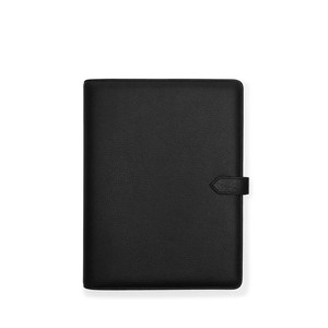 Funda a presión de cuero Padfolio 4 ranuras para tarjetas interiores Dos bolsillos interiores Cierre a presión con ranura interior de bucle de bolígrafo para padfolio - Product Image 2
