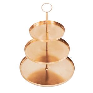 Antique Gold Brass 2 Tier Scalloped Edge <b>Cake</b> Stand Elegant Metal Dessert Fruit Display Tray for <b>Wedding</b> Party & Home Decoration - Product Image 4