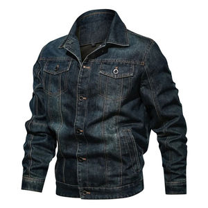 Chaquetas vaqueras desgastadas Vintage para hombre, Chaquetas vaqueras lisas de alta calidad, nueva moda, venta al por mayor, temporada de invierno, venta en línea - Product Image 4