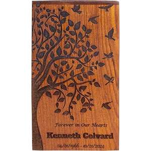 Urnas de cremación de madera personalizadas para cenizas humanas, urna funeraria de árbol de la vida, caja de urnas de ataúd de entierro para hombres y mujeres adultos de la India - Product Image 1