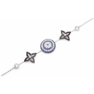 สร้อยข้อมือเงินแท้ 925 ประดับจี้รูปดาวและตาปีศาจ - Product Image 4