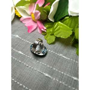 Navajo-Made Natural Sonoran Mountain Sterling <b>Silver</b> <b>Statement</b> <b>Ring</b> Size 8.75 Featuring Turquoise Main Stone Boho Everyday Wear - Product Image 4