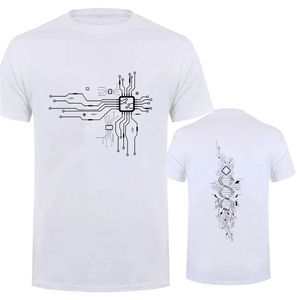 Tout nouveau T-Shirt homme col rond hommes T-shirt pour hommes t-shirts processeur CPU schéma de Circuit impression homme hauts t-shirts T-Shirt vêtements - Product Image 3