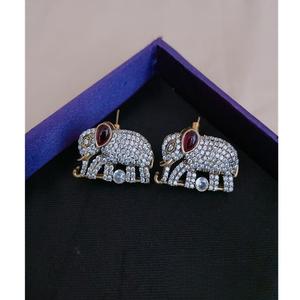 ต่างหูเพทายทองเหลืองชุบเงินประกายระยิบระยับระยิบระยับแบบโบราณเครื่องประดับของขวัญยอดนิยมสำหรับผู้หญิง - Product Image 1