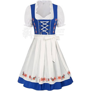 Femmes conçu sur mesure coupe-vent solide Mini Dirndls 100% coton Anti-rides respirant robes décontractées nouveau Stock minimum bas - Product Image 1