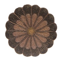 Napperons perlés Artisanat indien de luxe Linge de table Design rond Export Factory Direct Handmade Cotton Bulk Wholesale Supplier