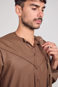 Jubbah Thobes pour hommes, fabricant professionnel 2025, nouveau style de vêtements islamiques, Jubba Thobe Thawb de style arabe, taille plus, sur mesure - Product Image 2