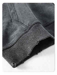 Heavyweight <b>Black</b> <b>Zip</b> up Hoodies Custom 2024 100% Cotton Acid Washed Vintage <b>Zip</b> up <b>Hoodie</b> Fully Custom - Product Image 6