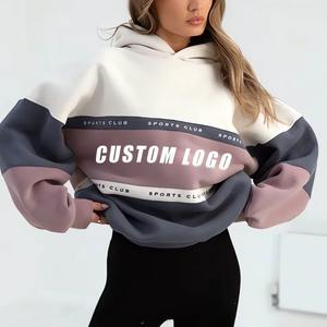 Women Cropped <b>Hoodie</b> Premium Quality Fabric 100% Cotton OEM Service ODM Design <b>Trendy</b> <b>Hoodie</b> Embroidery Logo Design On <b>Hoodie</b> - Product Image 1