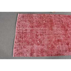 Tapis moderne vintage turc écologique 9x12 rouge patchwork 10mm laine latex rectangle salle à manger TR 51x9, décor de chambre 3ft - Product Image 3