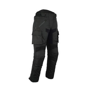 Pantalon de moto textile coupe-vent certifié CE avec fermetures à glissière latérales pleine longueur, armure imprimée de grande taille pour un ajustement facile - Product Image 4