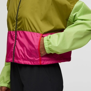 2025 Logo personnalisé léger recadrée fermeture éclair sur la taille coupe femmes coupe-vent veste à la mode course grande taille respirant - Product Image 4