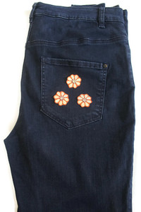 Mini Gold Floral Motif Handmade Garment Patch Exclusive Design Heart Embroidered Flower <b>Applique</b> Canvas <b>Fabric</b> Beads Rhinestone - Product Image 2