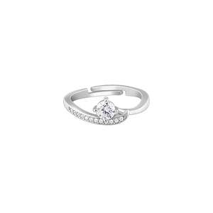 Luxueuse bague de fiançailles en argent sterling 925 personnalisée avec sertissage pavé 10K 14K 18K or blanc VVS2 bague de mariage en diamant - Product Image 1