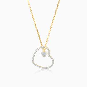 คอลเลกชันสร้อยคอหรูหราจี้เพชรสีทองเรียบง่ายอันเป็นที่รัก - Product Image 5