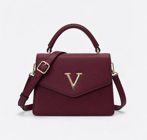 Borsa a Tracolla e Borsetta in PU per Donne con Motivo Lichee e Decorazione a Lettere, Due Cinghie, Fodera in Poliestere - Product Image 2