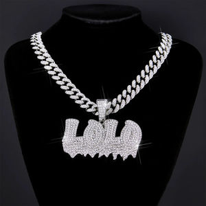 Impresionante Conjunto de Collar y Colgante de Plata de Ley 925 para Hombre, Estilo Cubano, Hip Hop, con Diamantes Cultivados en Laboratorio, Corte Brillante, Certificado IGI - Product Image 5