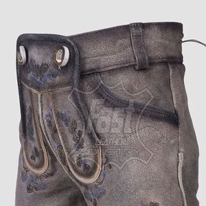 Pantalones Cortos Transpirables de Estilo Único, Lederhosen Bávaros, Pantalones Cortos de Cuero Hechos a Medida, Lederhosen Bávaros para Adultos, Color Sólido - Product Image 5