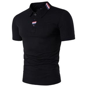 Camiseta deportiva de gimnasio transpirable de punto de algodón 100% de corte regular para hombre, cuello de Fitness estampado personalizado a la moda, patrón sólido - Product Image 6