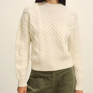 เสื้อคาร์ดิแกนแบบสวมหัวผ้าแคชเมียร์100% อินเทรนด์สเวตเตอร์ครอปไซส์ใหญ่สำหรับฤดูหนาวและฤดูใบไม้ร่วงโลโก้ด้านหน้าสำหรับสาวออฟฟิศมีสไตล์ - Product Image 1