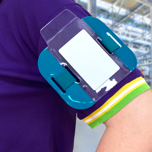 PVC Waterproof Security Neon Reflective <b>ID</b> Card <b>Holder</b> Armband Badge <b>Holder</b> - Product Image 4