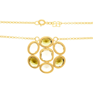 Chaîne en or jaune 18 ct avec cristal rond Moissanite diamant bijoux vintage à la mode pour femmes plaqué or 14 ct - Product Image 3