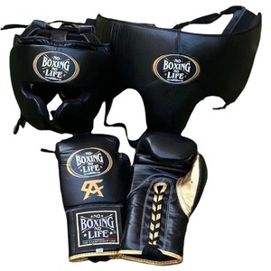 ชุดอุปกรณ์ชกมวยแบบสั่งทำพิเศษ No Boxing No Life สำหรับมืออาชีพ พร้อมนวม ป้องกันศีรษะ และอุปกรณ์ป้องกันอวัยวะเพศ สำหรับผู้ใหญ่และศิลปะการต่อสู้ - Product Image 5