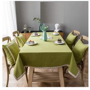 Brown Leaf Design Printed 100% Organic Cotton living room decorative GOTS Certificate <b>table</b> cloths Good Quality OEM ODM Service - Product Image 3