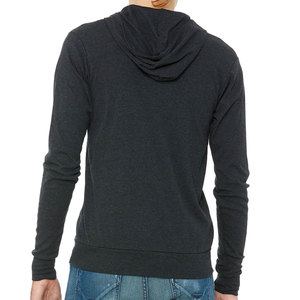 Bella Canvas Unisex <b>White</b> Zipper Full-<b>Zip</b> Lightweight <b>Hoodie</b> Breathable - Product Image 5