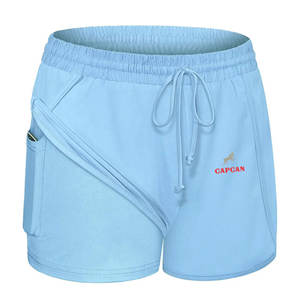 Short de course sans couture taille haute pour femmes Doublure en maille confortable de haute qualité Design respirant bleu à vendre - Product Image 5