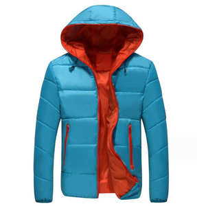 Veste matelassée à la mode pour hommes, bombardier d'hiver confortable en coton polyester matelassé à col montant de différentes couleurs - Product Image 4