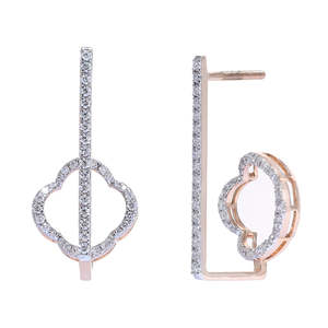 Timeless Infinity Elegant Diamond Drop Pendientes Joyería de lujo con Timeless Infinity Elegant Lujoso Diamond Drop Pendientes - Product Image 4