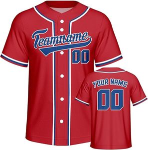 2025 nouvelle usine en gros chemises de Baseball haut personnalisé impression numérique maillot de Baseball rouge ensembles d'uniformes de Baseball - Product Image 1