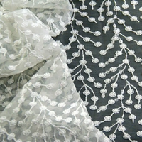 Tissu de broderie en filet de qualité supérieure, motif à pois et à carreaux, robe de mariée, robe de couture, vêtements de mode, fabricant OEM ODM en Inde