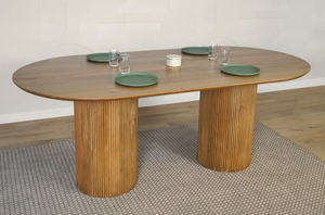 Mesa de comedor de madera maciza Thanais, diseño moderno para uso en hoteles, escuelas y hospitales - Product Image 2