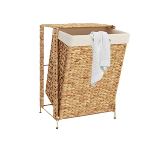Wholesales Natural Water Hyacinth <b>Laundry</b> <b>Basket</b> with <b>Lid</b> <b>Laundry</b> <b>Baskets</b> for Clothes Handwoven by Vietnamese - Product Image 1